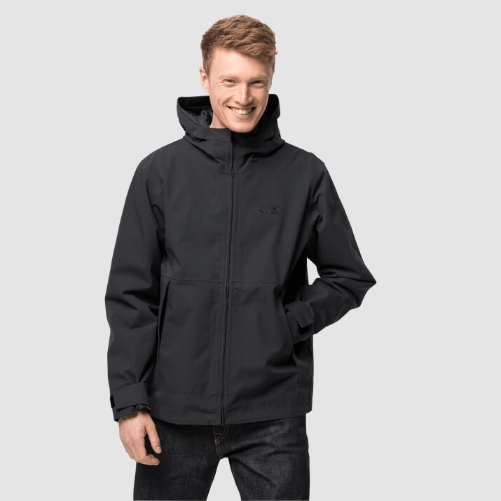 Jack Wolfskin Mens Cold Canyon Hardshell Jacket Black 710358KTJ